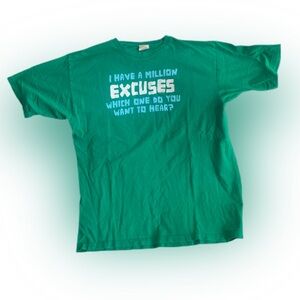 Pre Owned Women's Men's Cygnus I Have A Million Excuses Shirt Tee Sz Lg